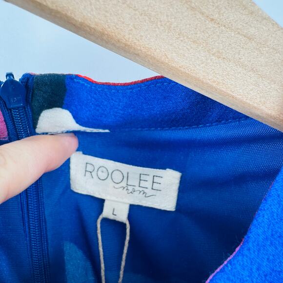 NWT Roolee Mom Dress Floral Print Nursing Friendly Midi Short Sleeve Size Large - Picture 4 of 12